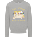 I Have Plans With My Cat in the Garden Gardening Mens Sweatshirt Jumper Sports Grey