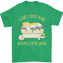I Have Plans With My Cat in the Garden Gardening Mens T-Shirt 100% Cotton Irish Green