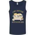 I Have Plans With My Cat in the Garden Gardening Mens Vest Tank Top Navy Blue