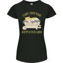 I Have Plans With My Cat in the Garden Gardening Womens Petite Cut T-Shirt Black