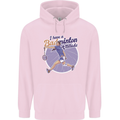 I Have a Badminton Attitude Childrens Kids Hoodie Light Pink