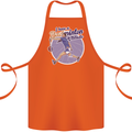 I Have a Badminton Attitude Cotton Apron 100% Organic Orange
