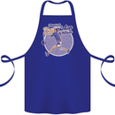 I Have a Badminton Attitude Cotton Apron 100% Organic Royal Blue