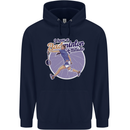 I Have a Badminton Attitude Funny Mens 80% Cotton Hoodie Navy Blue