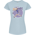 I Have a Badminton Attitude Funny Womens Petite Cut T-Shirt Light Blue