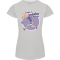 I Have a Badminton Attitude Funny Womens Petite Cut T-Shirt Sports Grey