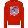 I Have a Badminton Attitude Kids Sweatshirt Jumper Bright Red