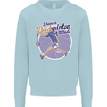 I Have a Badminton Attitude Kids Sweatshirt Jumper Light Blue