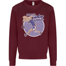 I Have a Badminton Attitude Kids Sweatshirt Jumper Maroon