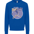 I Have a Badminton Attitude Kids Sweatshirt Jumper Royal Blue