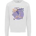 I Have a Badminton Attitude Kids Sweatshirt Jumper White