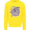 I Have a Badminton Attitude Kids Sweatshirt Jumper Yellow