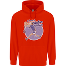 I Have a Badminton Attitude Mens 80% Cotton Hoodie Bright Red