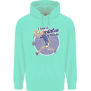 I Have a Badminton Attitude Mens 80% Cotton Hoodie Peppermint
