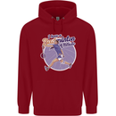 I Have a Badminton Attitude Mens 80% Cotton Hoodie Red