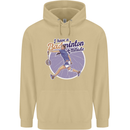 I Have a Badminton Attitude Mens 80% Cotton Hoodie Sand