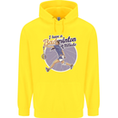I Have a Badminton Attitude Mens 80% Cotton Hoodie Yellow