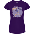 I Have a Badminton Attitude Womens Petite Cut T-Shirt Purple