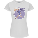 I Have a Badminton Attitude Womens Petite Cut T-Shirt White