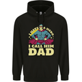 I Have a Hero I Call Him Dad Funny Fathers Day Childrens Kids Hoodie Black