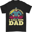I Have a Hero I Call Him Dad Funny Fathers Day Mens T-Shirt 100% Cotton Black