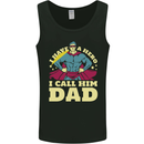 I Have a Hero I Call Him Dad Funny Fathers Day Mens Vest Tank Top Black