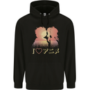 I Heart Anime Love Mens 80% Cotton Hoodie Black