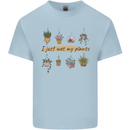 I Just Wet My Plants Funny Gardening House Kids T-Shirt Childrens Light Blue