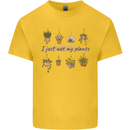 I Just Wet My Plants Funny Gardening House Kids T-Shirt Childrens Yellow
