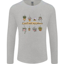 I Just Wet My Plants Funny Gardening House Mens Long Sleeve T-Shirt Sports Grey