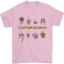 I Just Wet My Plants Funny Gardening House Mens T-Shirt 100% Cotton Light Pink