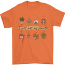 I Just Wet My Plants Funny Gardening House Mens T-Shirt 100% Cotton Orange