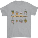 I Just Wet My Plants Funny Gardening House Mens T-Shirt 100% Cotton Sports Grey