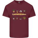 I Just Wet My Plants House Funny Gardening Mens Cotton T-Shirt Tee Top Maroon