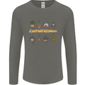 I Just Wet My Plants House Funny Gardening Mens Long Sleeve T-Shirt Charcoal