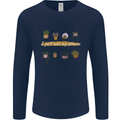 I Just Wet My Plants House Funny Gardening Mens Long Sleeve T-Shirt Navy Blue