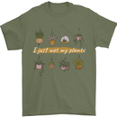 I Just Wet My Plants House Funny Gardening Mens T-Shirt 100% Cotton Military Green