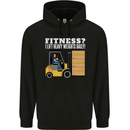 I Lift Heavy Weights All Day Funny Forklift Driver Childrens Kids Hoodie Black