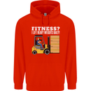 I Lift Heavy Weights All Day Funny Forklift Driver Childrens Kids Hoodie Bright Red