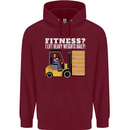I Lift Heavy Weights All Day Funny Forklift Driver Childrens Kids Hoodie Maroon
