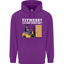 I Lift Heavy Weights All Day Funny Forklift Driver Childrens Kids Hoodie Purple