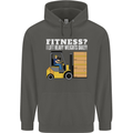 I Lift Heavy Weights All Day Funny Forklift Driver Childrens Kids Hoodie Storm Grey
