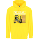 I Lift Heavy Weights All Day Funny Forklift Driver Childrens Kids Hoodie Yellow