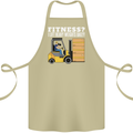 I Lift Heavy Weights All Day Funny Forklift Driver Cotton Apron 100% Organic Khaki