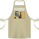 I Lift Heavy Weights All Day Funny Forklift Driver Cotton Apron 100% Organic Khaki