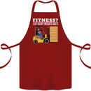 I Lift Heavy Weights All Day Funny Forklift Driver Cotton Apron 100% Organic Maroon