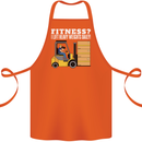 I Lift Heavy Weights All Day Funny Forklift Driver Cotton Apron 100% Organic Orange