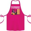 I Lift Heavy Weights All Day Funny Forklift Driver Cotton Apron 100% Organic Pink