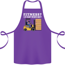 I Lift Heavy Weights All Day Funny Forklift Driver Cotton Apron 100% Organic Purple