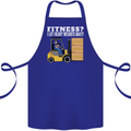 I Lift Heavy Weights All Day Funny Forklift Driver Cotton Apron 100% Organic Royal Blue